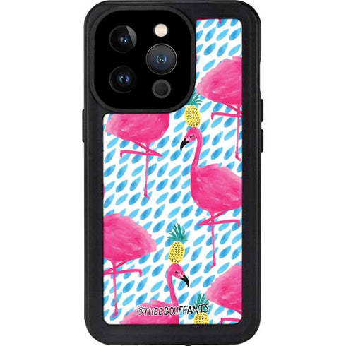 Bouffants and Broken Hearts Party Flamingos iPhone 15 Pro Waterproof Case